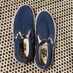 slip on vans blue